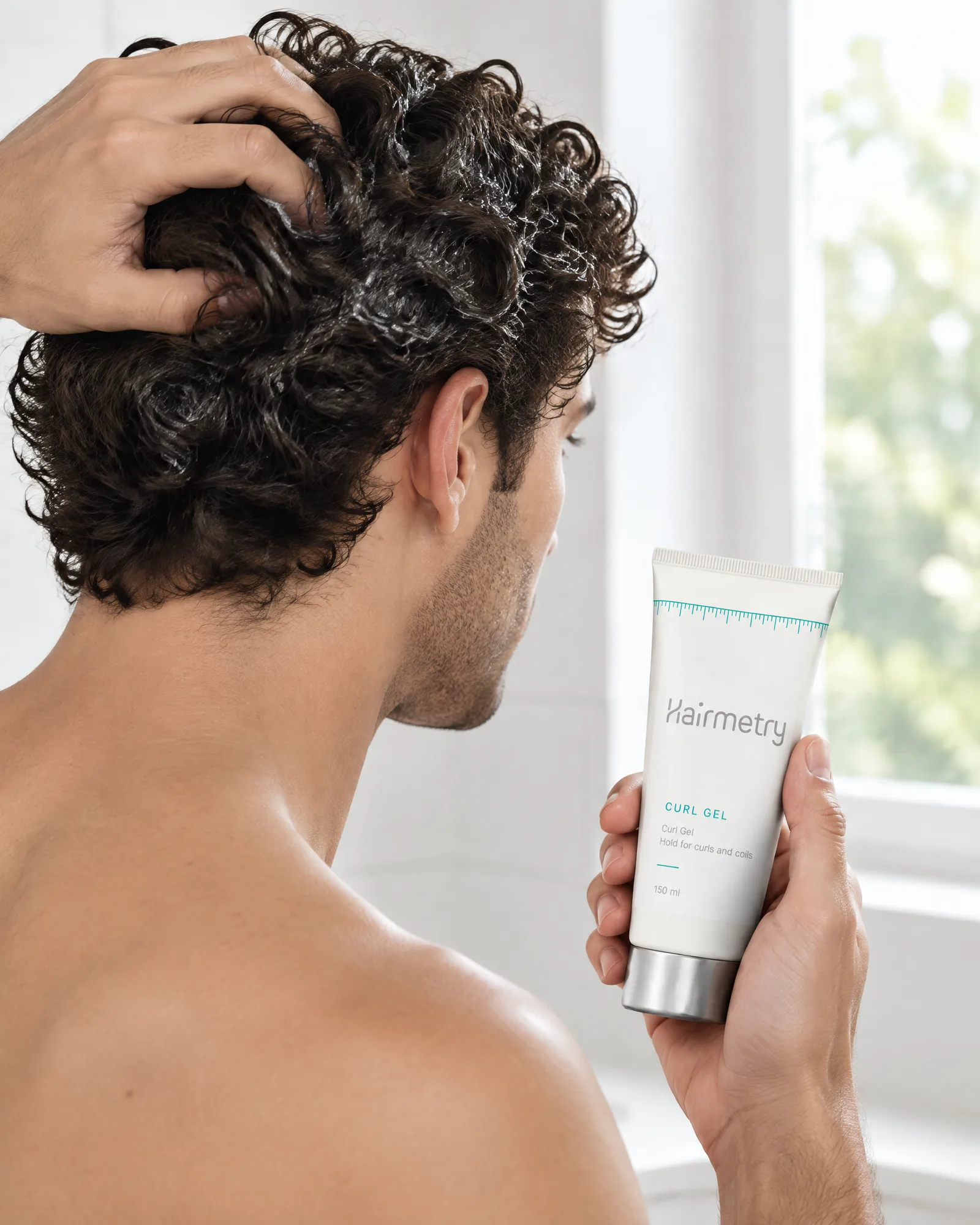 Curl Gel, in use