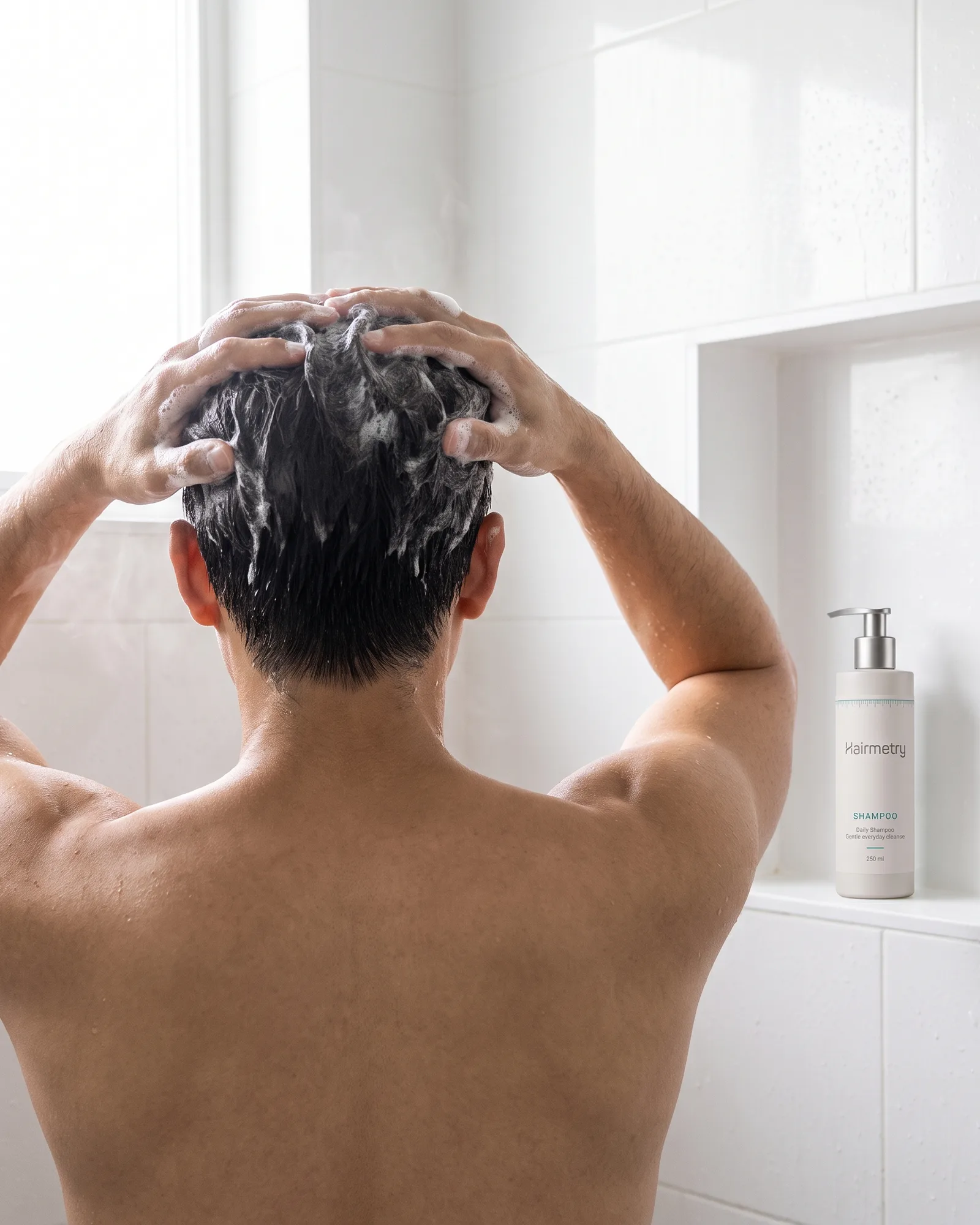 Shampoo quotidiano in use