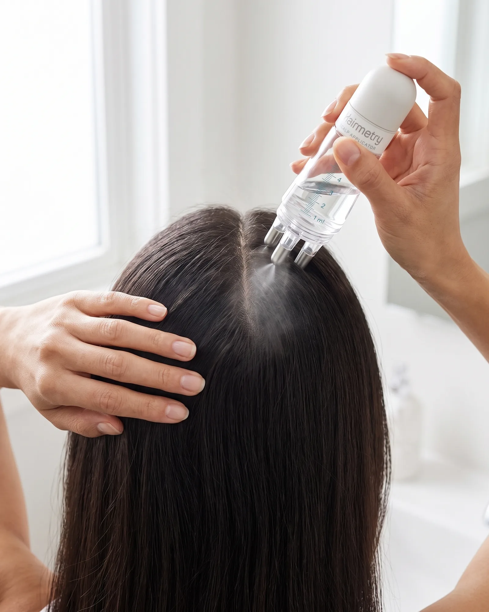 Scalp Applicator, in use